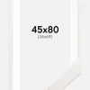 Ramme hvid træ 45x80 cm - Passepartout Hvid 35x70 cm