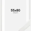 Ramme hvid træ 55x80 cm - Passepartout Hvid 44x68 cm