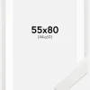 Ramme hvid træ 55x80 cm - Passepartout Hvid 45x70 cm