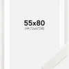 Ramme hvid træ 55x80 cm - Passepartout Hvid 18x27 inches