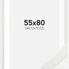 Ramme hvid træ 55x80 cm - Passepartout Hvid 18x28 inches