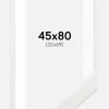 Ramme hvid træ 45x80 cm - Passepartout Hvid 33x70 cm