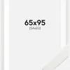 Ramme hvid træ 65x95 cm - Passepartout Hvid 55x84 cm