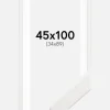 Ramme hvid træ 45x100 cm - Passepartout Hvid 35x90 cm
