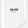 Ramme hvid træ 68x98 cm - Passepartout Hvid 56x76 cm