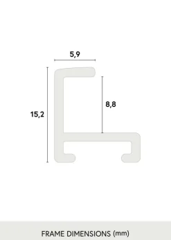 Ramme Ibiza Guld - Valgfri Størrelse (Plexiglas)
