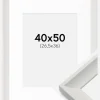 Ramme Öjaren Hvid 40x50 cm - Passepartout Hvid 27,5x37 cm