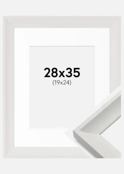 Ramme Öjaren Hvid 28x35 cm - Passepartout Hvid 20x25 cm