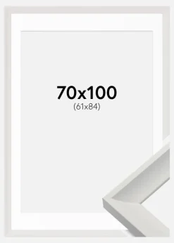 Ramme Öjaren Hvid 70x100 cm - Passepartout Hvid 62x85 cm