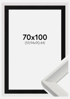 Ramme Öjaren Hvid 70x100 cm - Passepartout Sort 24x36 inches