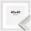 Ramme Öjaren Hvid 40x40 cm - Passepartout Hvid 30x30 cm