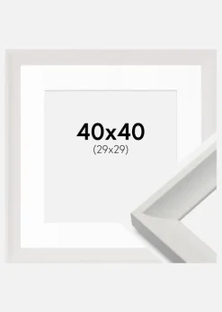 Ramme Öjaren Hvid 40x40 cm - Passepartout Hvid 30x30 cm