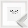 Ramme Öjaren Hvid 40x40 cm - Passepartout Hvid 25x25 cm