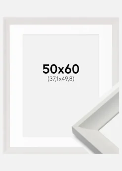 Ramme Öjaren Hvid 50x60 cm - Passepartout Hvid 15x20 inches
