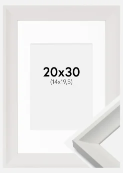 Ramme Öjaren Hvid 20x30 cm - Passepartout Hvid 15x21 cm (A5)