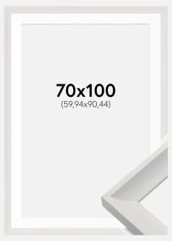 Ramme Öjaren Hvid 70x100 cm - Passepartout Hvid 24x36 inches