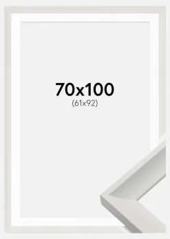 Ramme Öjaren Hvid 70x100 cm - Passepartout Hvid 62x93 cm
