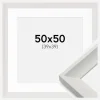 Ramme Öjaren Hvid 50x50 cm - Passepartout Hvid 40x40 cm