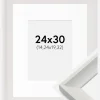 Ramme Öjaren Hvid 24x30 cm - Passepartout Hvid 6x8 inches