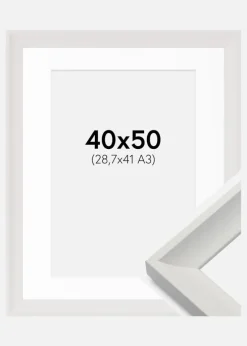 Ramme Öjaren Hvid 40x50 cm - Passepartout Hvid 29,7x42 cm (A3)