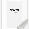 Ramme Öjaren Hvid 50x70 cm - Passepartout Hvid 33x56 cm