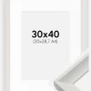 Ramme Öjaren Hvid 30x40 cm - Passepartout Hvid 21x29,7 cm (A4)
