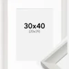 Ramme Öjaren Hvid 30x40 cm - Passepartout Hvid 21x30 cm