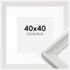 Ramme Öjaren Hvid 40x40 cm - Passepartout Hvid 10x10 inches