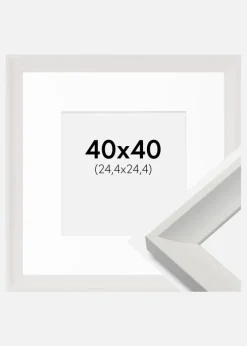 Ramme Öjaren Hvid 40x40 cm - Passepartout Hvid 10x10 inches