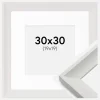 Ramme Öjaren Hvid 30x30 cm - Passepartout Hvid 20x20 cm