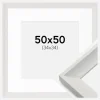 Ramme Öjaren Hvid 50x50 cm - Passepartout Hvid 35x35 cm