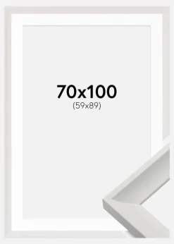 Ramme Öjaren Hvid 70x100 cm - Passepartout Hvid 60x90 cm