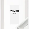 Ramme Öjaren Hvid 20x30 cm - Passepartout Hvid 10x20 cm