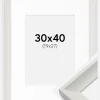 Ramme Öjaren Hvid 30x40 cm - Passepartout Hvid 20x28 cm