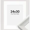 Ramme Öjaren Hvid 24x30 cm - Passepartout Hvid 7x9 inches