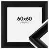 Ramme Öjaren Sort 60x60 cm - Passepartout Sort 50x50 cm