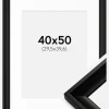 Ramme Öjaren Sort 40x50 cm - Passepartout Hvid 12x16 inches