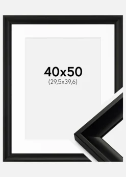 Ramme Öjaren Sort 40x50 cm - Passepartout Hvid 12x16 inches