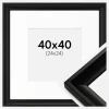 Ramme Öjaren Sort 40x40 cm - Passepartout Hvid 25x25 cm
