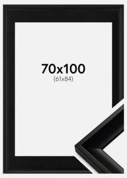 Ramme Öjaren Sort 70x100 cm - Passepartout Sort 62x85 cm