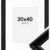 Ramme Öjaren Sort 30x40 cm - Passepartout Hvid 20x28 cm