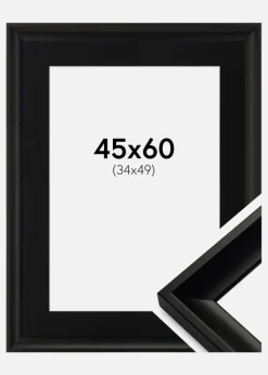 Ramme Öjaren Sort 45x60 cm - Passepartout Sort 35x50 cm