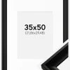 Ramme Öjaren Sort 35x50 cm - Passepartout Hvid 9x12 inches