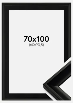 Ramme Öjaren Sort 70x100 cm - Passepartout Sort 61x91,5 cm