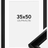 Ramme Öjaren Sort 35x50 cm - Passepartout Hvid 11x17 inches