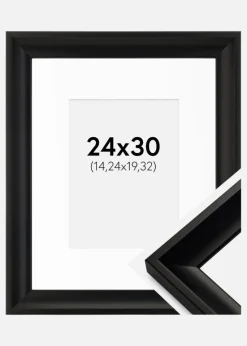 Ramme Öjaren Sort 24x30 cm - Passepartout Hvid 6x8 inches