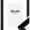 Ramme Öjaren Sort 30x40 cm - Passepartout Hvid 20x30 cm