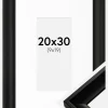 Ramme Öjaren Sort 20x30 cm - Passepartout Hvid 10x20 cm