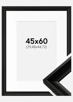 Ramme Öjaren Sort 45x60 cm - Passepartout Hvid 12x18 inches