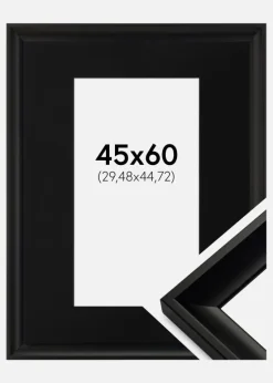 Ramme Öjaren Sort 45x60 cm - Passepartout Sort 12x18 inches